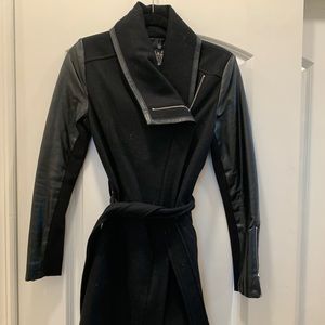 Dawn Levy black dress coat